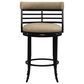 Armen Living Telia Counter Height Stool with Mushroom Brown Upholstery in Dark Brown, , large