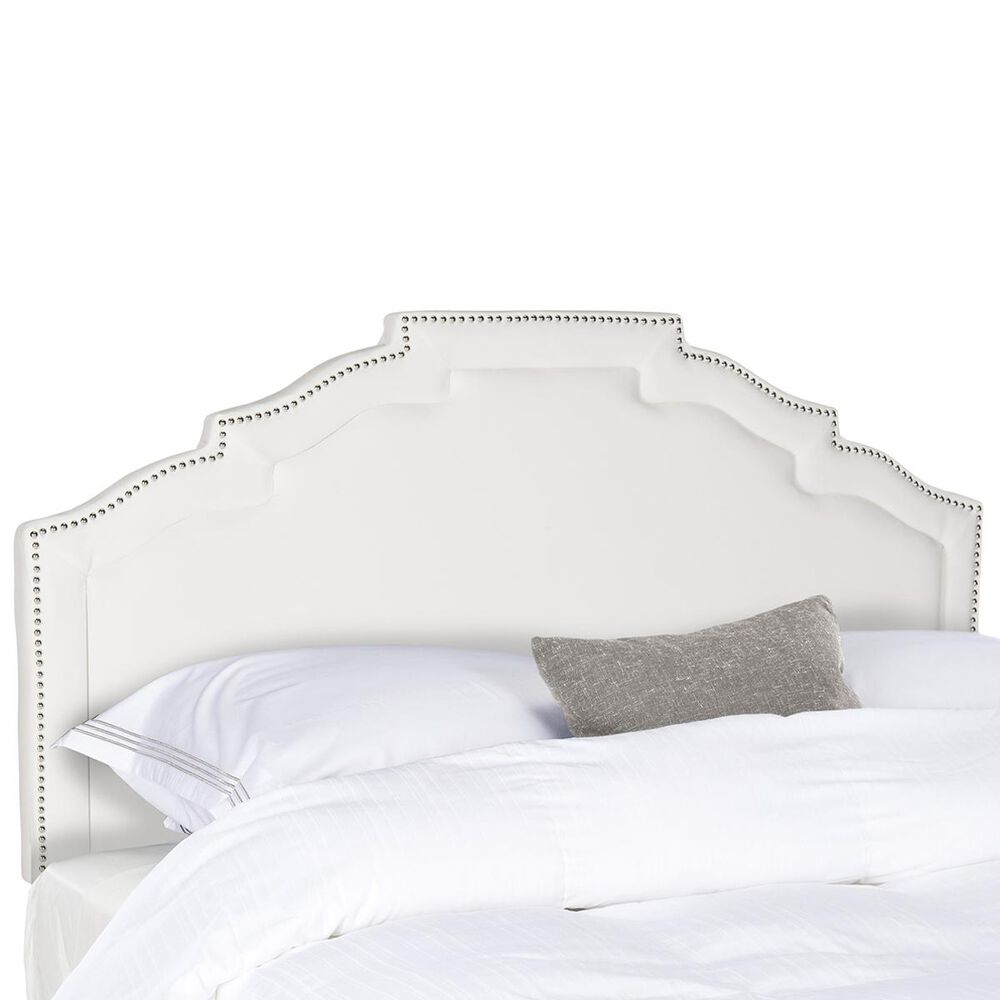Safavieh Alexia Full Nailhead Headboard in White, , large
