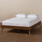 Baxton Studio Lissette Full Platform Bed Frame in Walnut Brown, , large