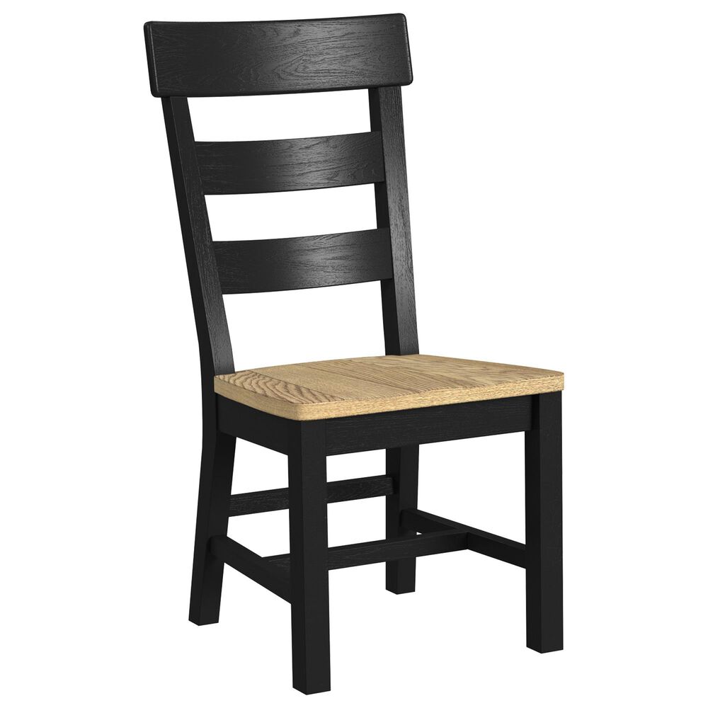 Hawthorne Furniture Hendricks Side Chair with Cushon Seat in Rustic Wheat and Raven, , large