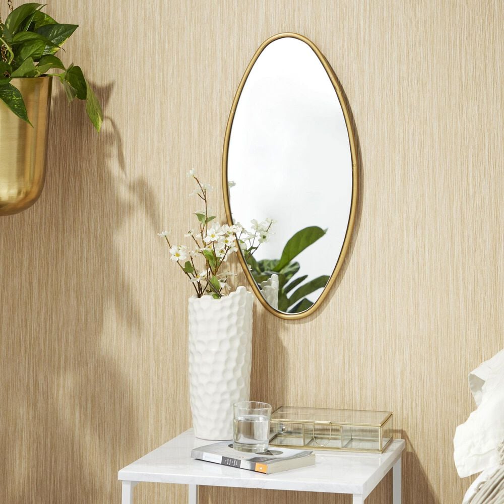 Maple and Jade Wall Mirror with Varying Shapes in Satin Gold &#40;Set of 4&#41;, , large
