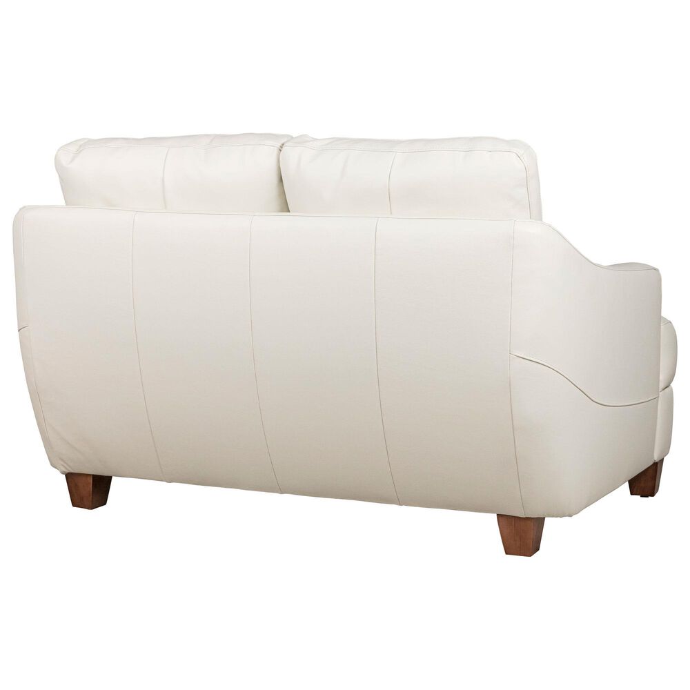 Bassett Leland Leather Loveseat in Ice, , large