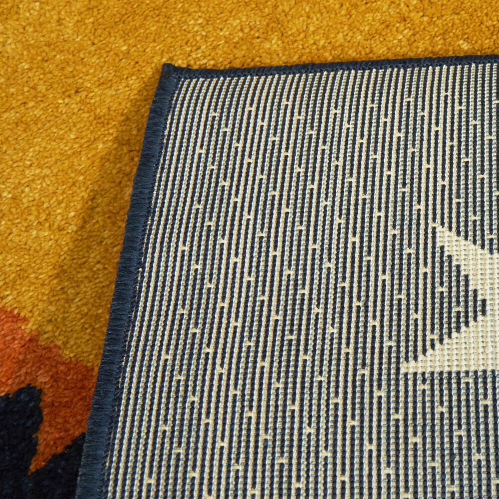 Balta Rugs Planet Border 3&#39;11&quot; x 5&#39;7&quot; Navy Blue Kids Area Rug, , large