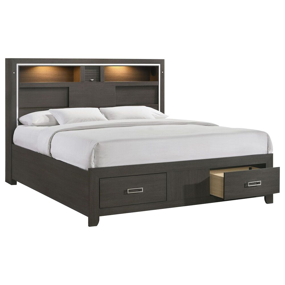 Mayberry Hill Sasha 4 Piece King Bedroom Set in Grey NFM