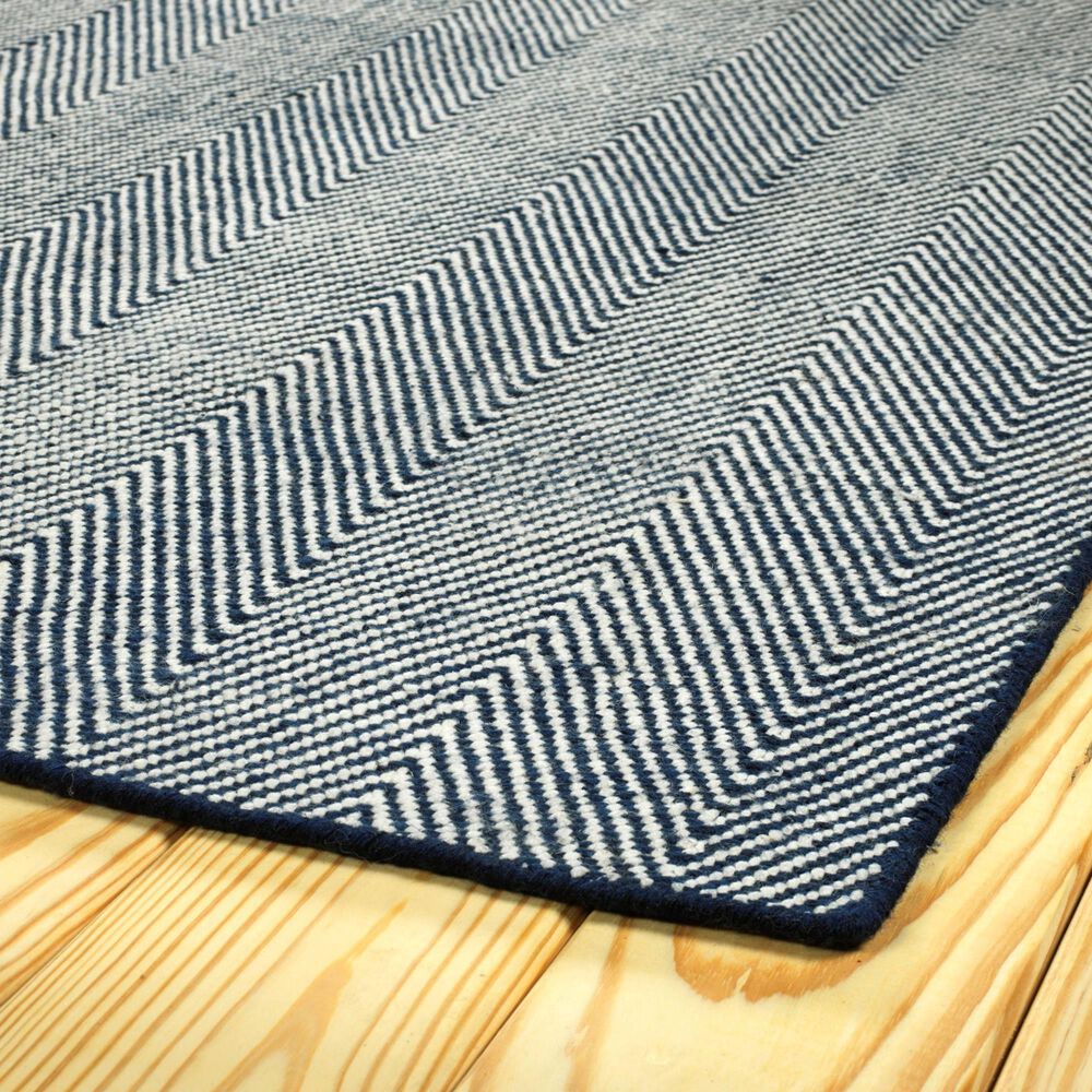 Kaleen Rugs Ziggy ZIG01-22 8&#39; x 10&#39; Navy and White Indoor/Outdoor Area Rug, , large