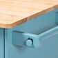 Baxton Studio Liona Kitchen Storage Cart in Sky Blue and Natural, , large