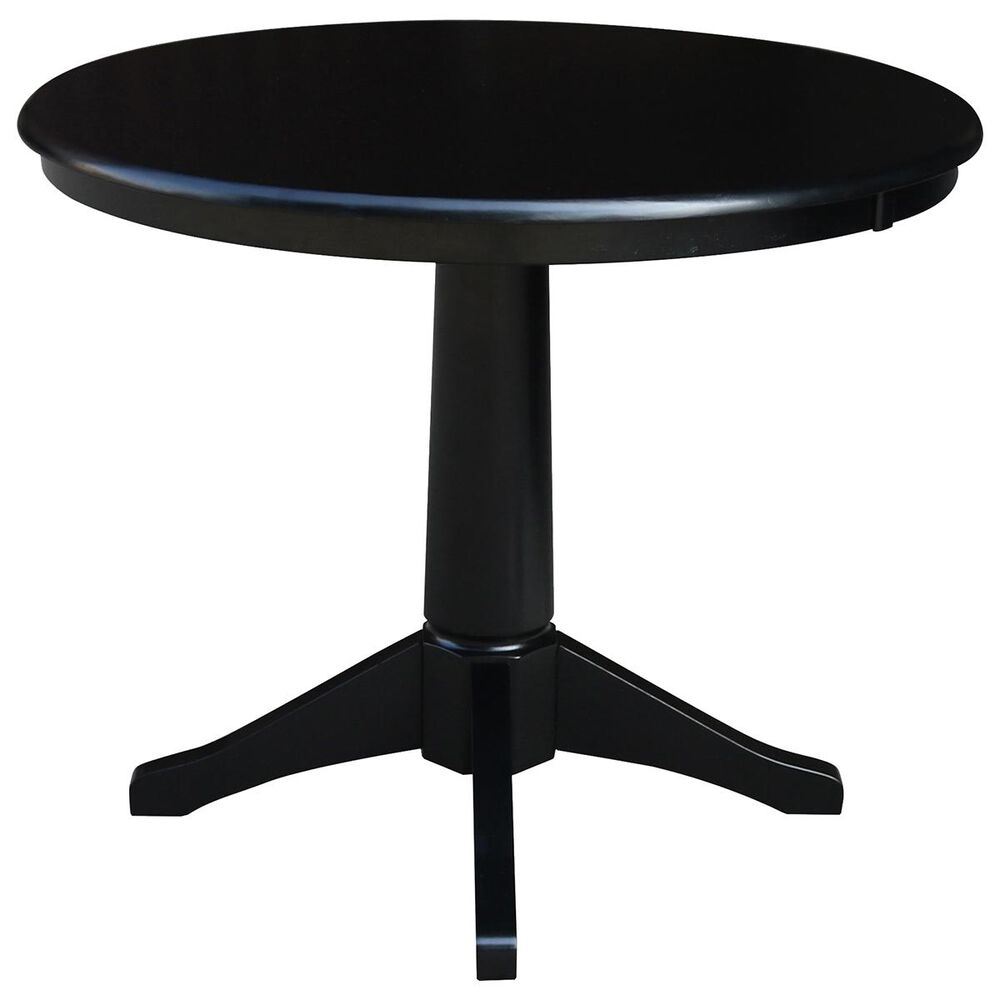 International Concepts 36" Round Table in Black - Table Only, , large