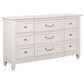 Nicolette Home Willowbrook 9-Drawer Dresser and Mirror in Egg Shell White, , large