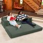 Jaxx Unsofa Stationary Loveseat in Forest Dark Green, , large