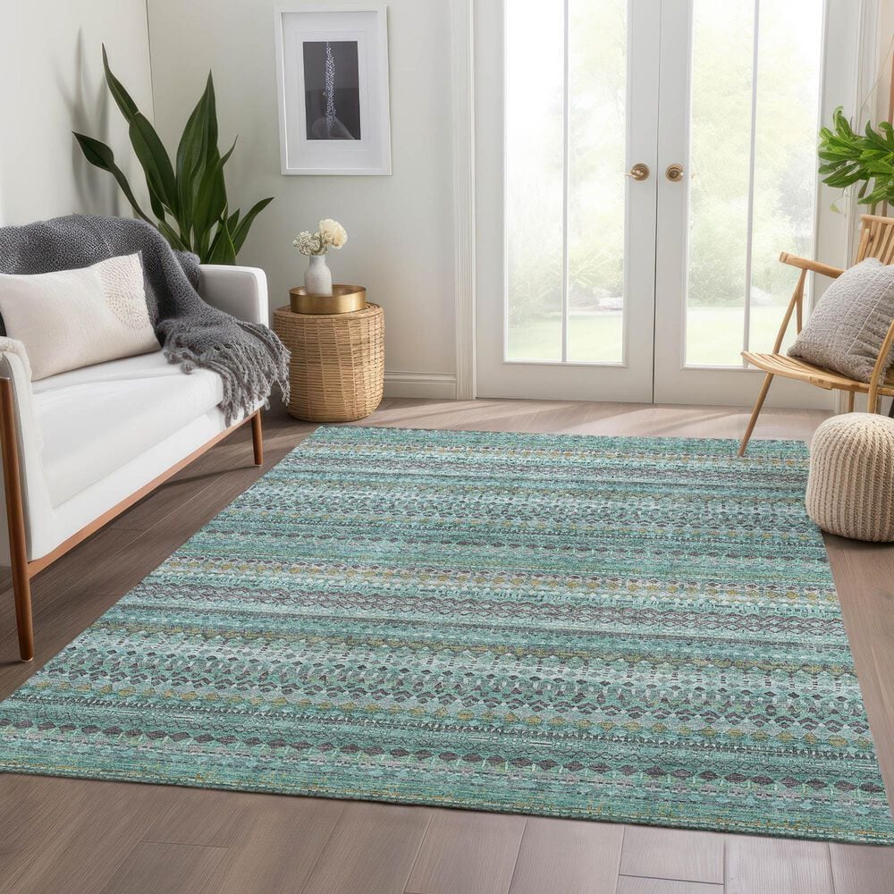 Dalyn Rug Company Solace SL2 8&#39; x 10&#39; Aqua Area Rug, , large