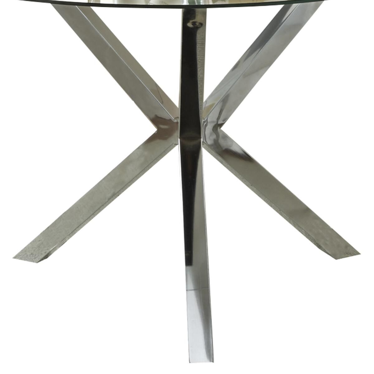 Chrome dining shop table base only