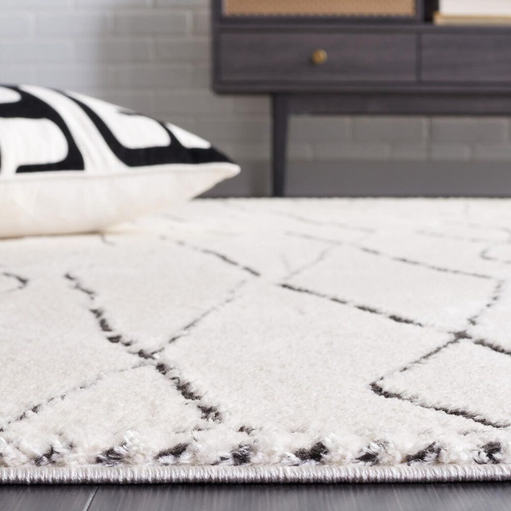 Safavieh Melody MEL112B 2&#39;2&quot; x 8&#39; Ivory and Black Runner, , large