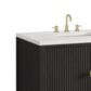James Martin Vanities Myrrin 36" Vanity in Carbon Oak with 3 cm Arctic Fall Solid Surface Top, , large