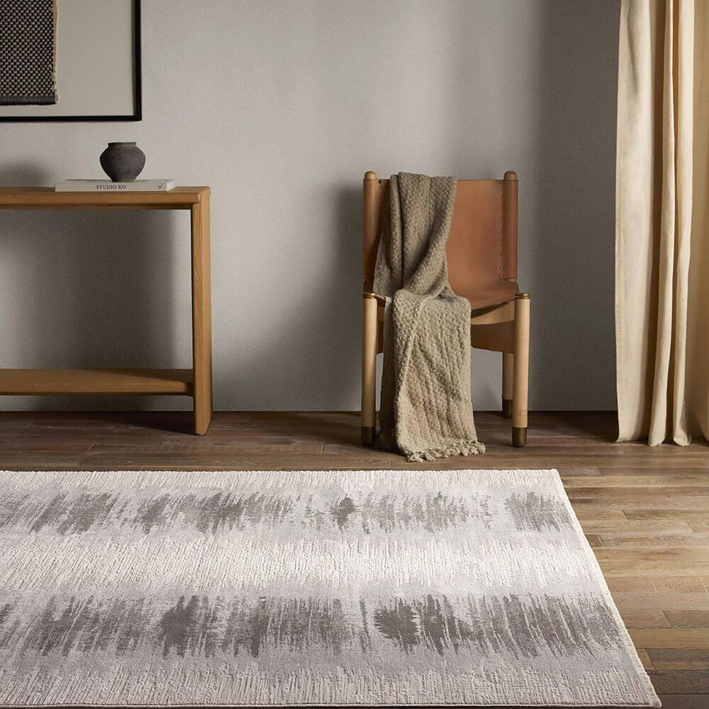 Jaipur En Blanc Cassius 7&#39;10&quot; x 10&#39;10&quot; Feather Gray, Blanc De Blanc, Rainy Day, Walnut and Sharkskin Area Rug, , large