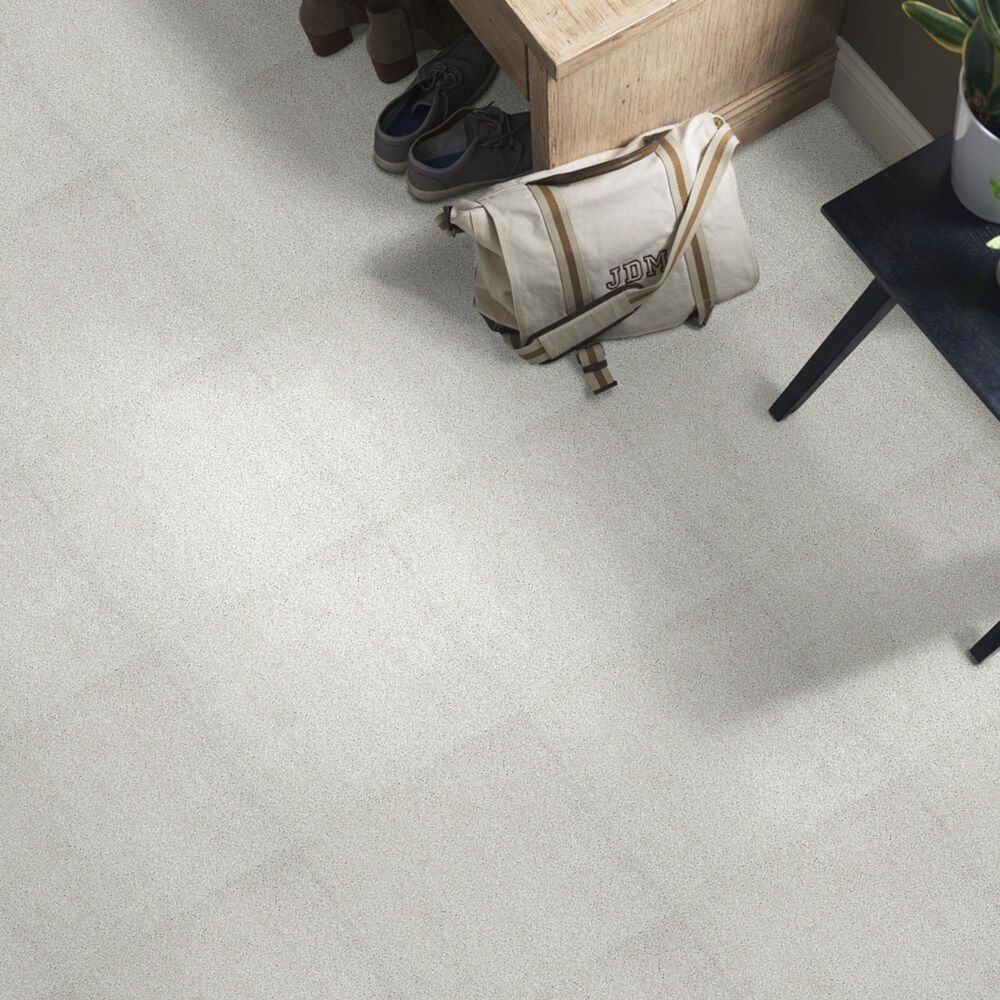 Shaw Take The Floor Texture Blue Carpet in Pebble Path, , large