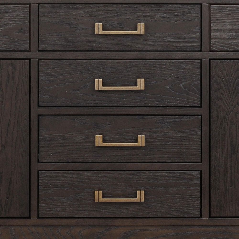 Lexora Home Laurel 72&quot; Double Bathroom Vanity in Brown Oak with White Quartz Top and Rectangular Sinks, , large