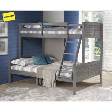 Forest Grove Louver Twin over Full Bunk Bed in Antique Grey, , large