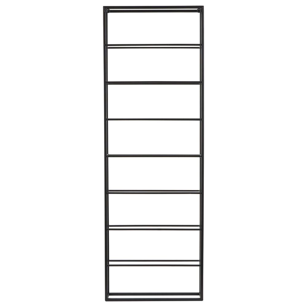 Maple and Jade 8-Bottle Display Wall Wine Rack with Open Style Frame in Matte Black, , large