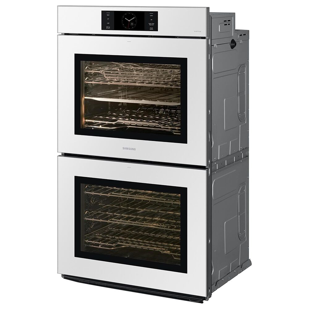Samsung 2-Piece Kitchen Package with White 30&quot; Glass Double Wall Oven and Black Stainless Steel 30&quot; Smart Gas Cooktop, , large