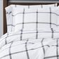 Pem America Truly Soft 3-Piece King Comforter Set in White and Charcoal Grey, , large