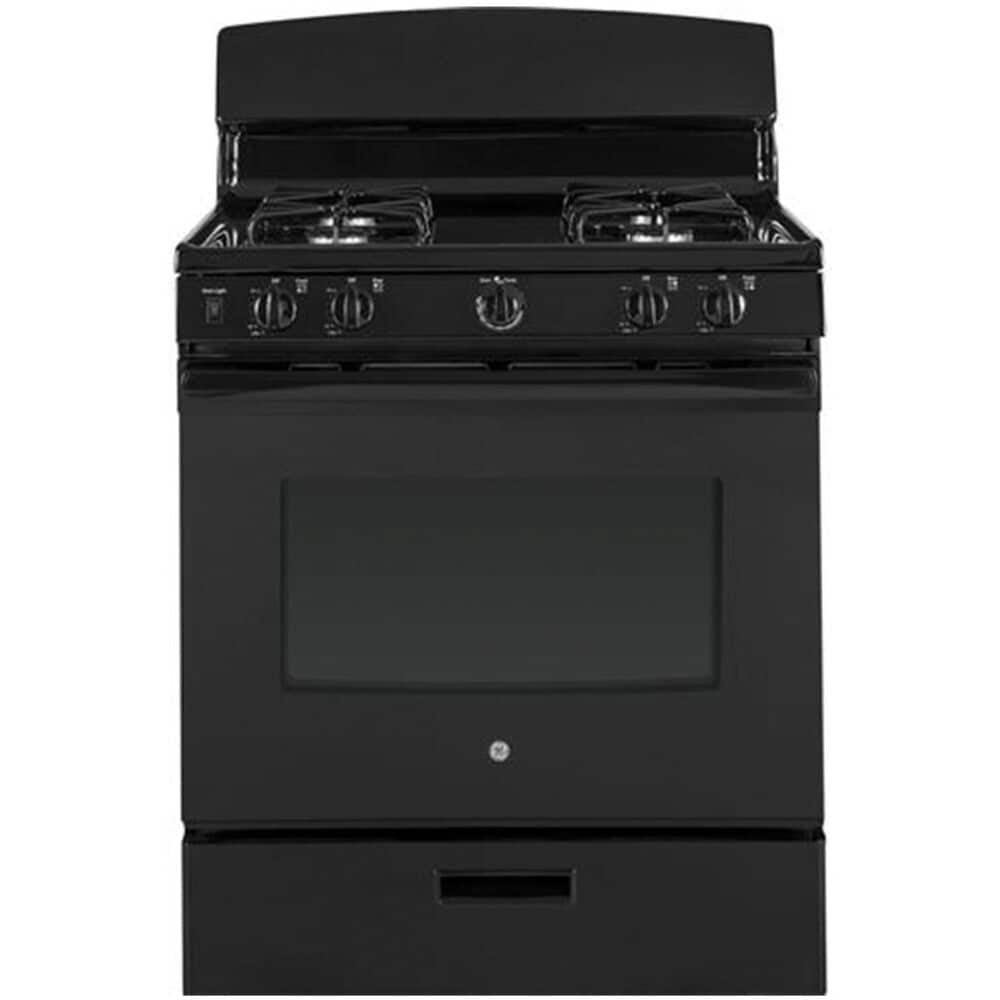 GE Appliances 30" Freestanding Gas Range in Black, , large