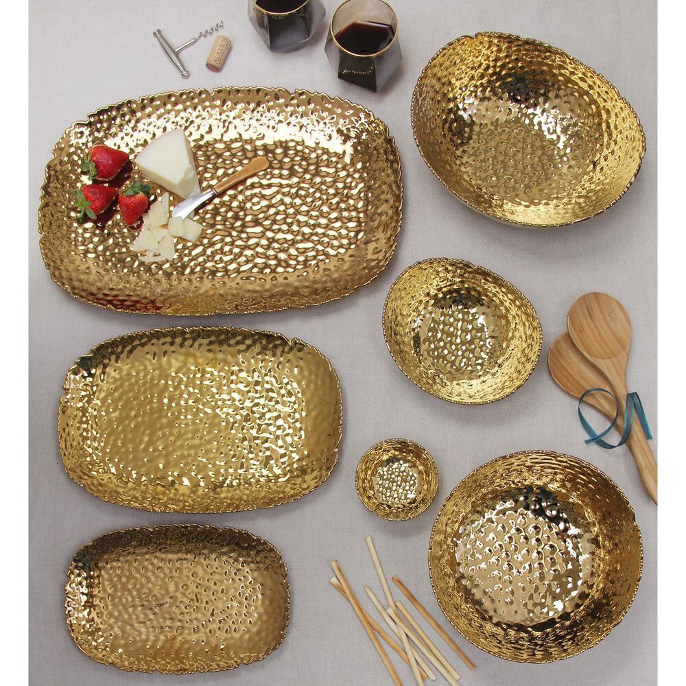 Pampa Bay 7.5&quot; Medium Oval Bowl in Gold, , large