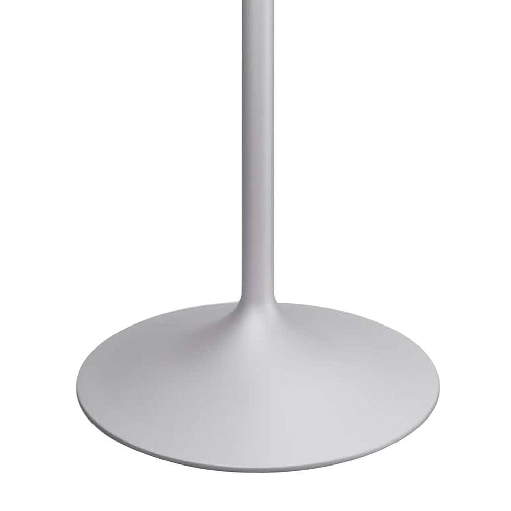 Leisuremod LeisureMod Verve Collection Modern Bar Height Table White Base with 36 Square Marbleized White Laminated  Top, , large