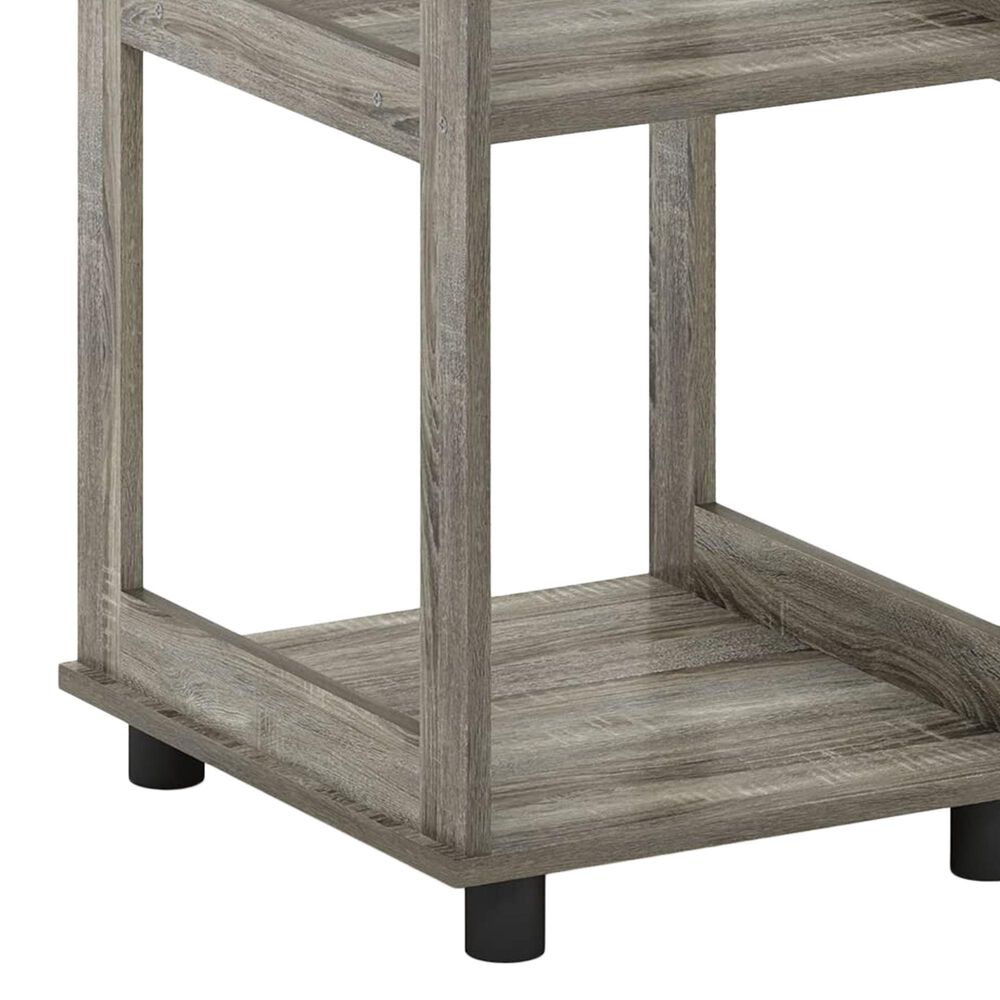 HOMLUX 2-Tier Tall End Table in French Oak, , large