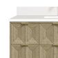 James Martin Vanities Emmeline 48" Single Vanity in Pebble Oak with Single Hole 3 cm White Zeus Quartz Top & Backsplash, , large