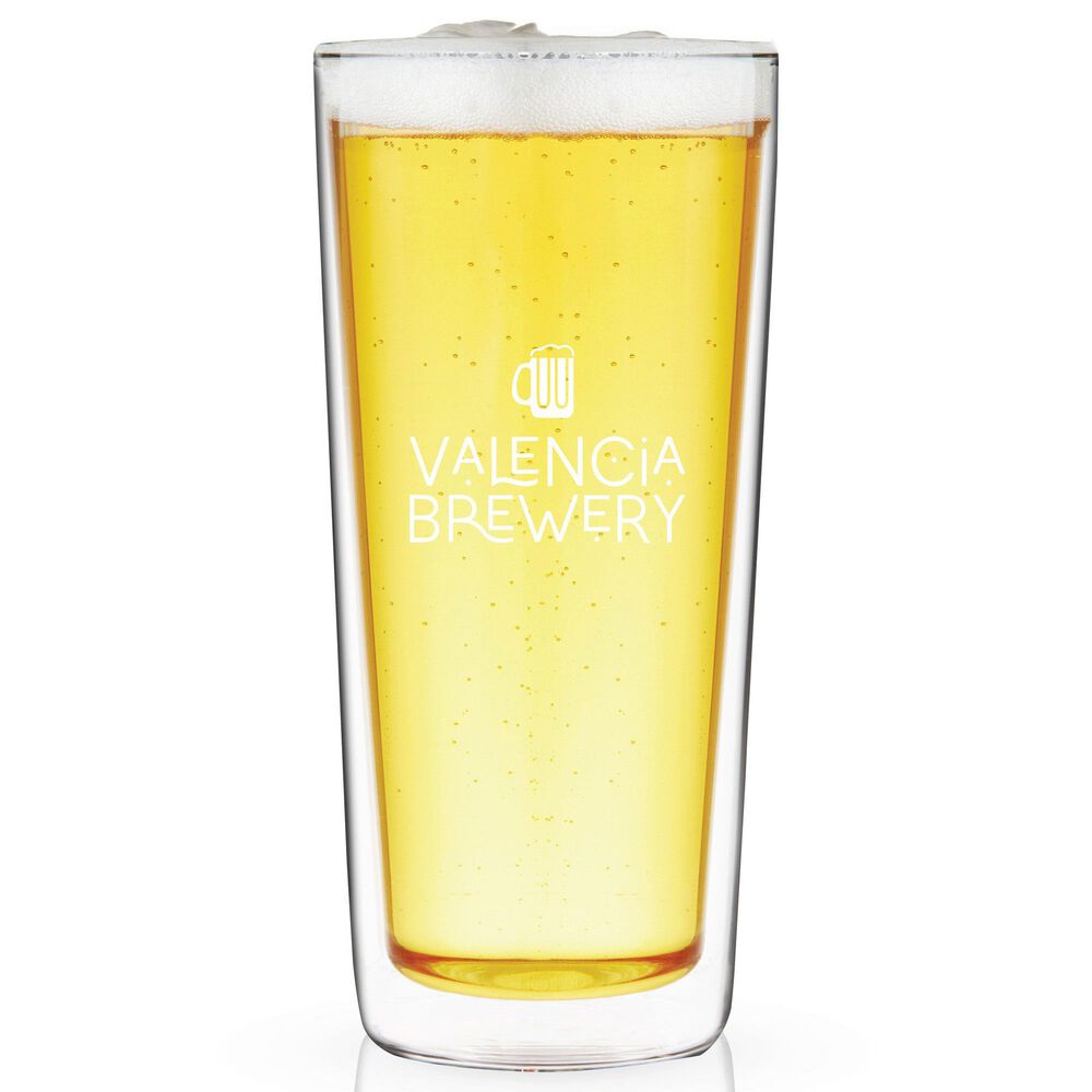 True Walled Pint Glasses in Clear &#40;Set of 2&#41;, , large