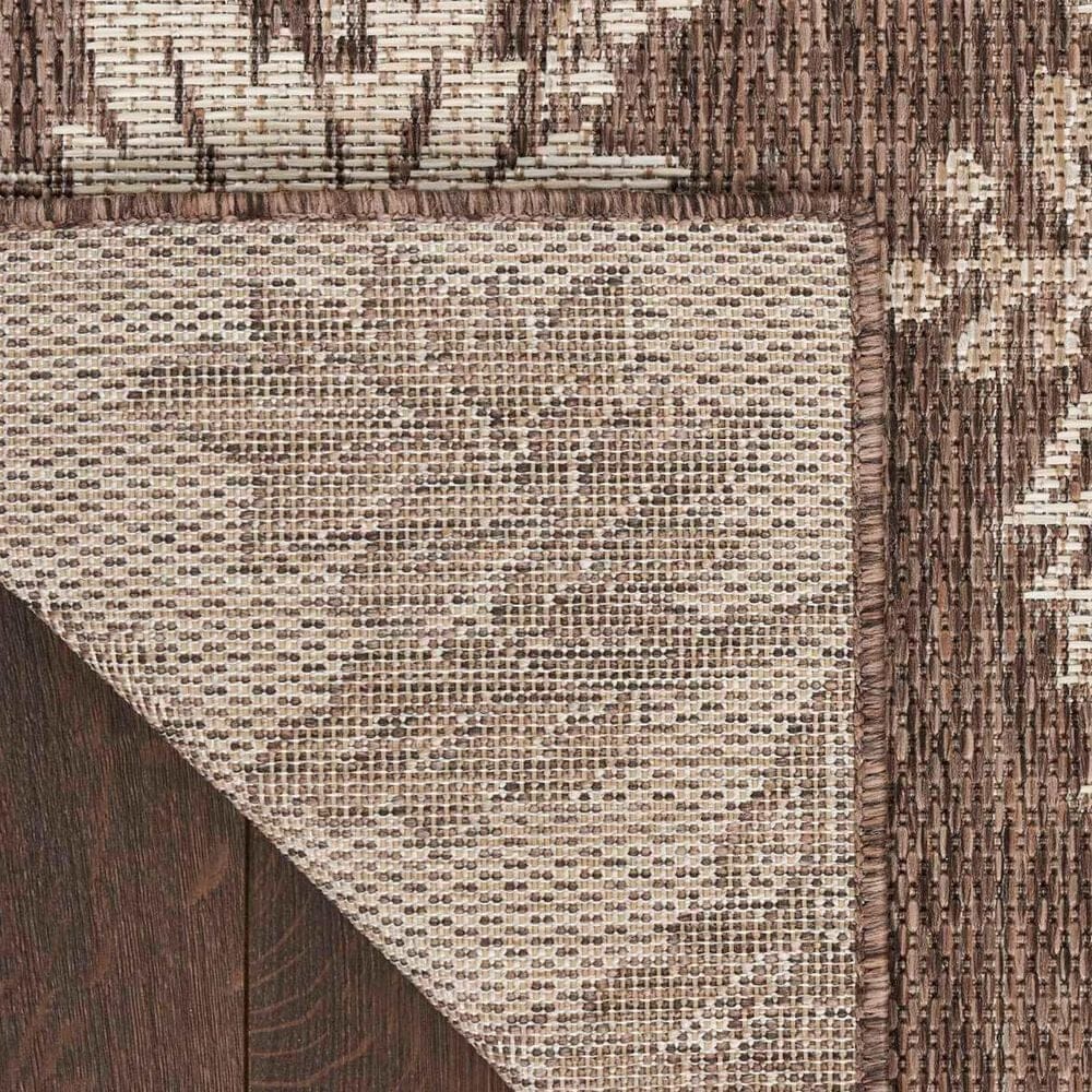 Nourison Garden Oasis Floral Mocha 6&#39; x 9&#39; Indoor/Outdoor Area Rug, , large