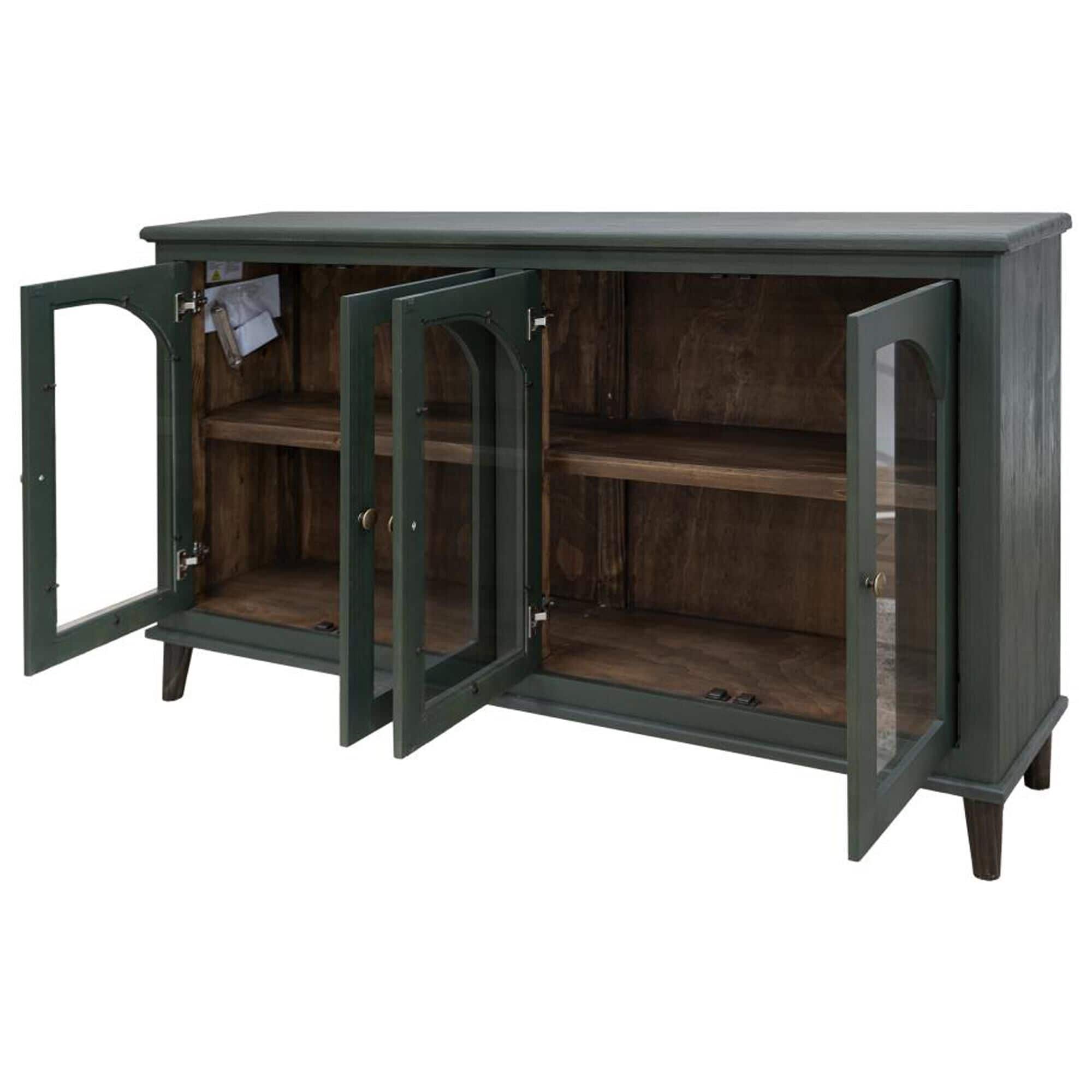 Fallridge Genova 4-Door Console in Green Teal