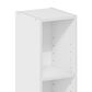 HOMLUX 2-Tier Open Bookcase with 8" Shelf in White, , large