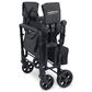 Wonderfold Elite Quad Stroller Wagon in Volcanic Black, , large