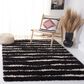 Safavieh Venus Shag VNS603Z 8" x 10" Black and Ivory Area Rug, , large