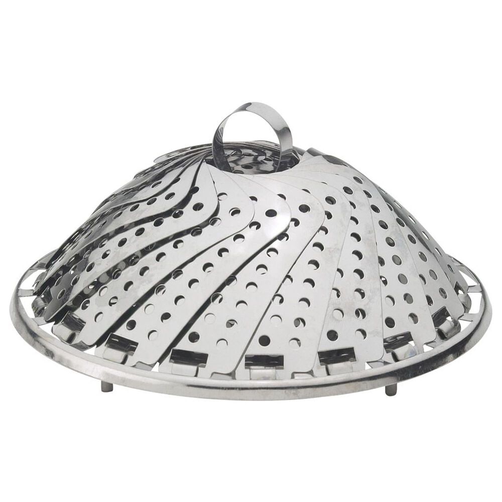 HIC Kitchen Collapsible Vegetable Steamer in Silver, , large