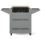 Tytus Emberwood Grill and Prep Cart with 2-Burner 22" Gas Tabletop Griddle in Gunmetal Gray, , large