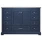 Lexora Home Dukes 48" Single Bathroom Vanity in Navy Blue with 2 cm White Quartz Top and Rectangular Sink, , large