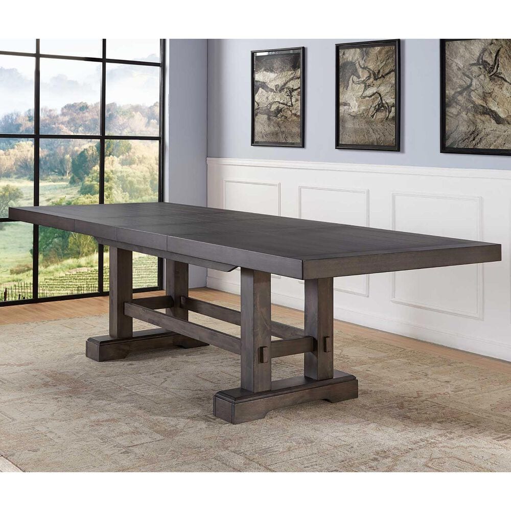 Crystal City Napa 128&quot; Double Pedestal Dining Table in Dusky Cedar, , large