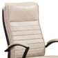 Simeon Collection Leather Desk Chair in Antique Linen, , large