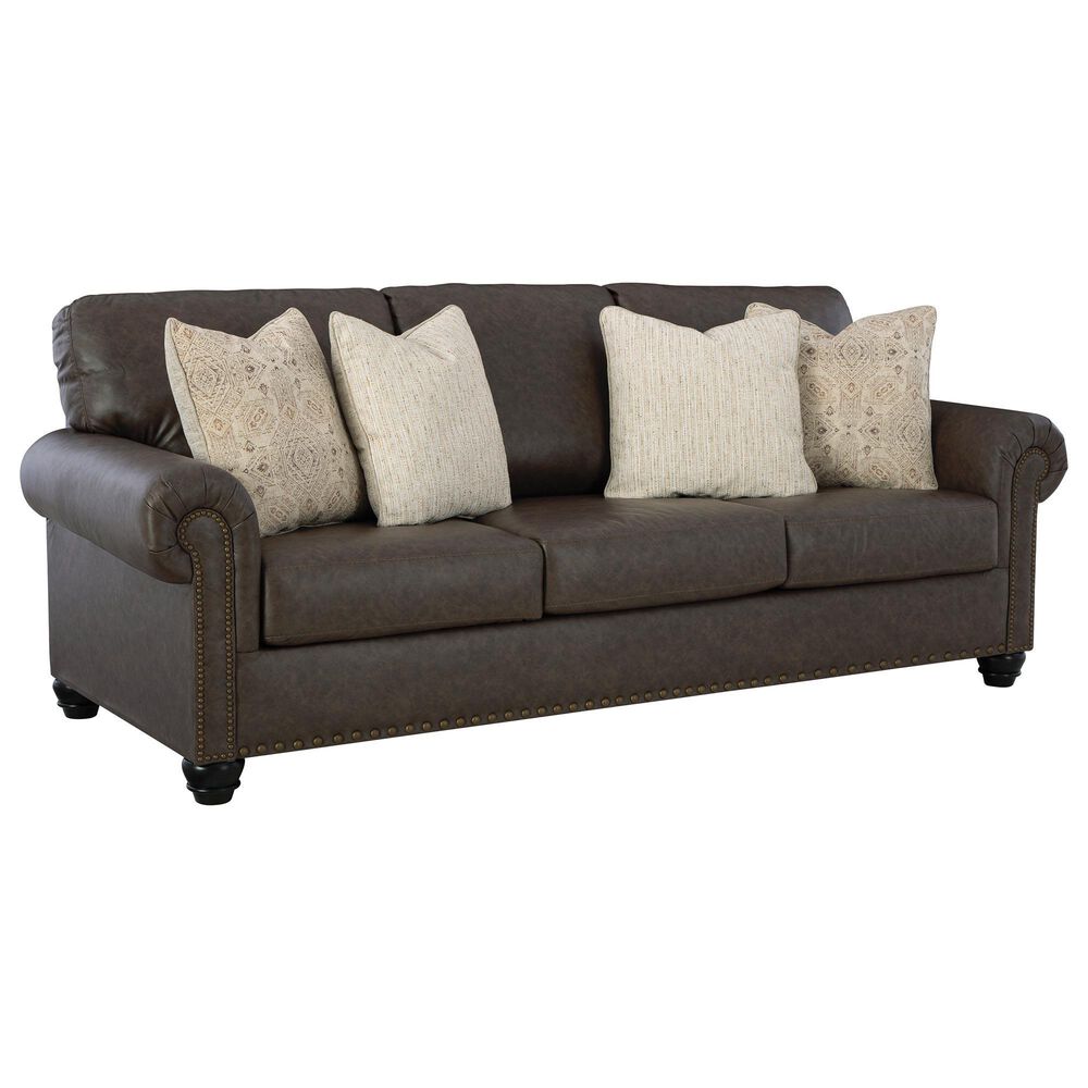 Ashley Roxmere Stationary Queen Sleeper Sofa in Umber, , large