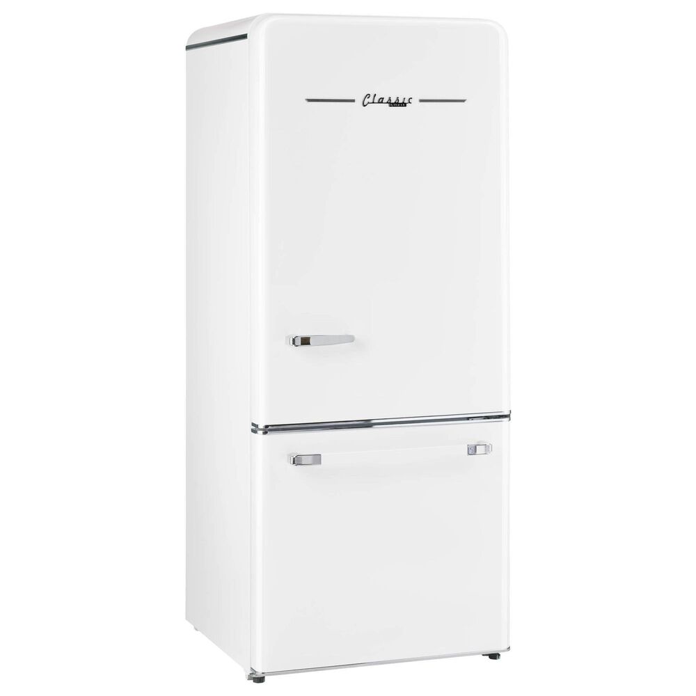 Unique Appliances Classic Retro 18 Cu. Ft Bottom Freezer Refrigerator in Marshmallow White, , large