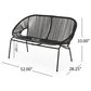 Hearth and Haven Condessa Outdoor Loveseat in Black, , large