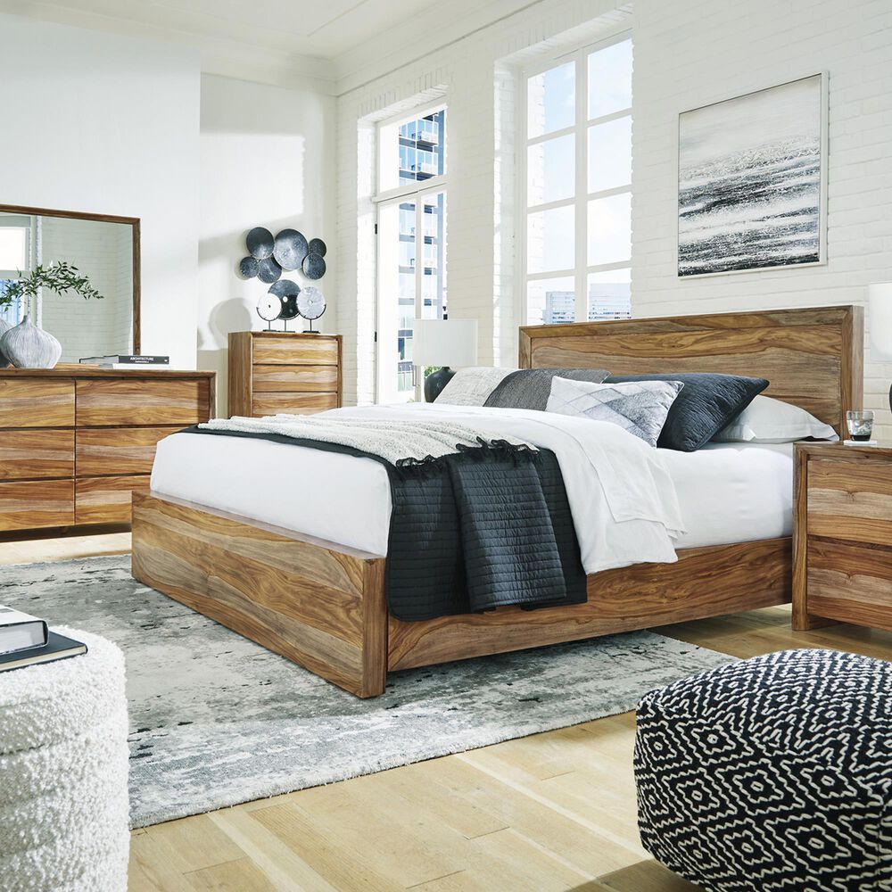 Ashley Dressonni Queen Panel Bed  in Brown, , large