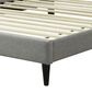 Hearth and Haven Queen Upholstered Platform Bed with USB Charging Ports in Gray, , large
