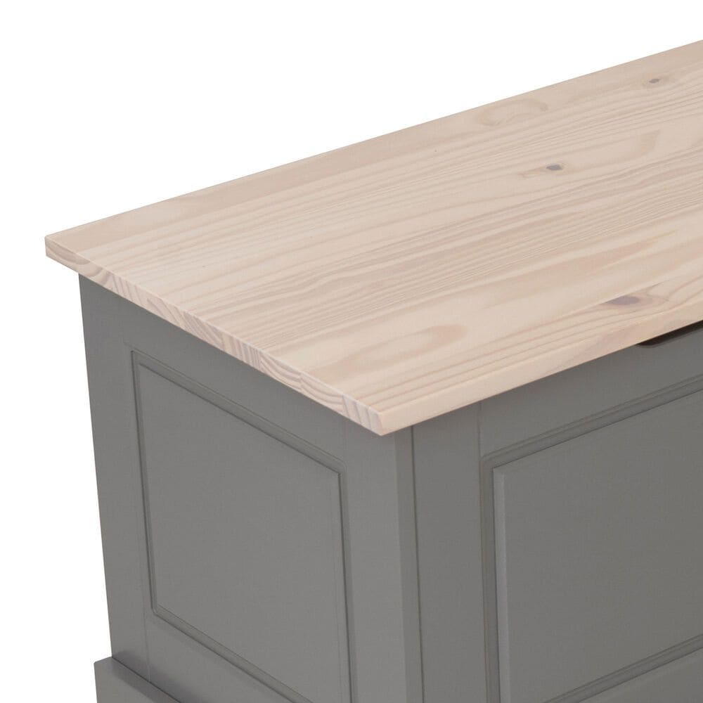 Linon Home Decor Tobin Backless Nook in Grey and Maple, , large