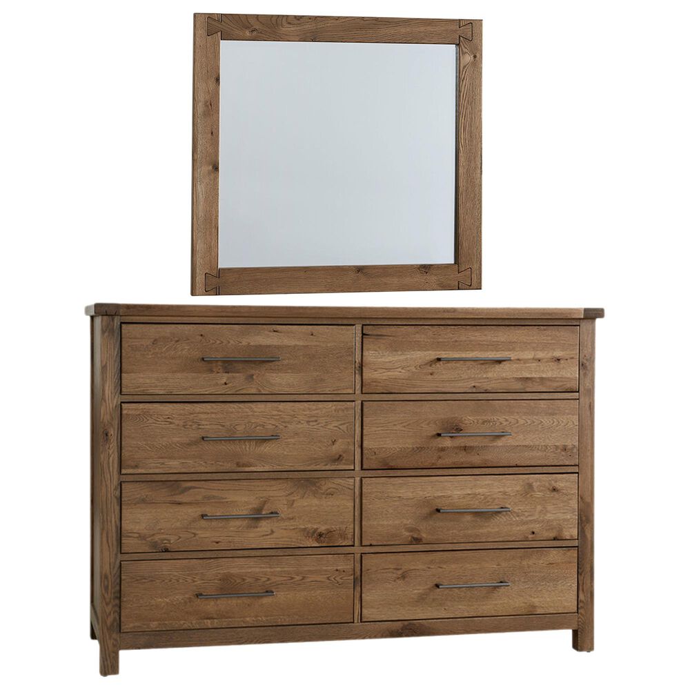 Viceray Collections Dovetail 8 Drawer Dresser and Mirror in Natural, , large