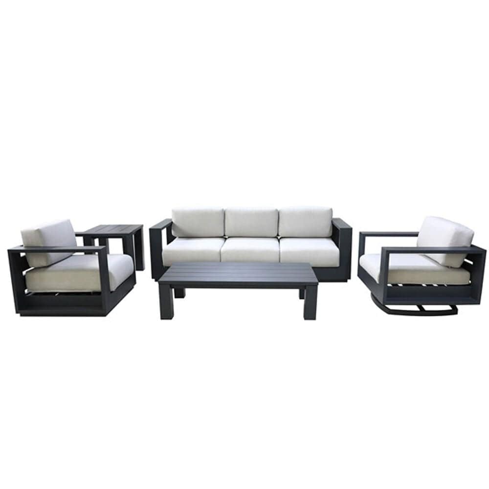 Gathercraft Milan 5-Piece Sofa Set in Dark Gray, , large