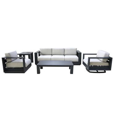 Gathercraft Milan 5-Piece Sofa Set in Dark Gray, , large