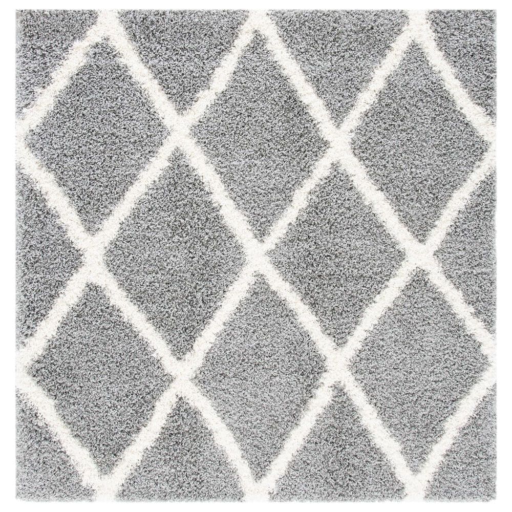 Safavieh Venus Shag VNS681J 6"7" Square Grey and Ivory Area Rug, , large